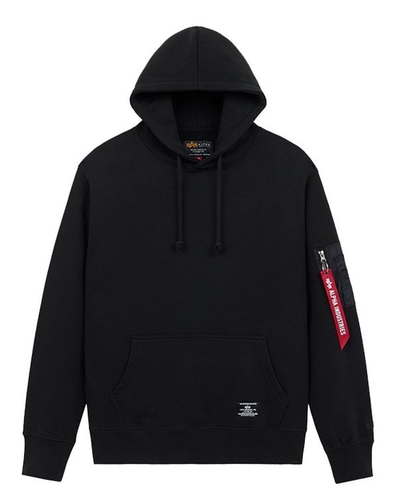 Толстовка Alpha Industries Utility Pocket Hoodie Black (Черный)