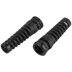 Кабельный ввод сальник ЭРА NO-224-254 с гибким отводом PGR 21 (d отв.28.3 мм/d провод.13-18 мм) IP54 (упаковка 5 штук) | Кабельные вводы (сальники)