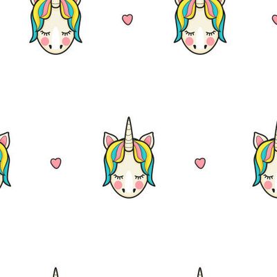 мордашки единорогов с сердечками