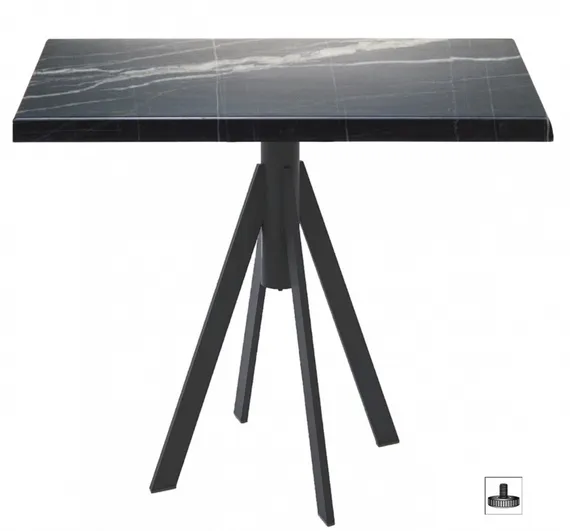 Стол Fuoz Werzalit Fantasy, 80х80 см, верзалит палаццо