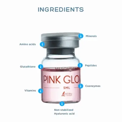 Pink Glow Mesoheal | Отбеливающий коктейль с пептидами и глутатионом