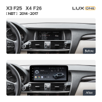 Магнитола для BMW X3 F25, X4 F26 2014-2018 (NBT) - Teyes LUX ONE 360 монитор 12.3" 2K QLED на Android 10, 6/128Гб, CarPlay, 4G SIM-слот, 4 камеры в комплекте