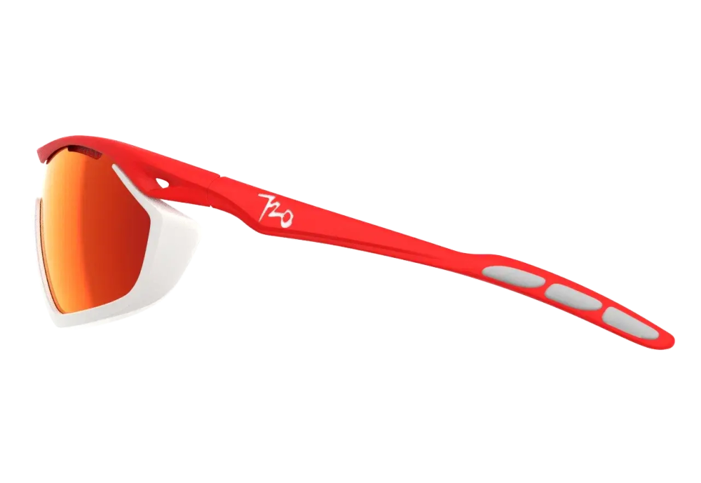 Спортивные очки 720armour Analog Pro / Matte Neon Red Orange / Matte White Gasket / Smoke Full Red Ti Lens