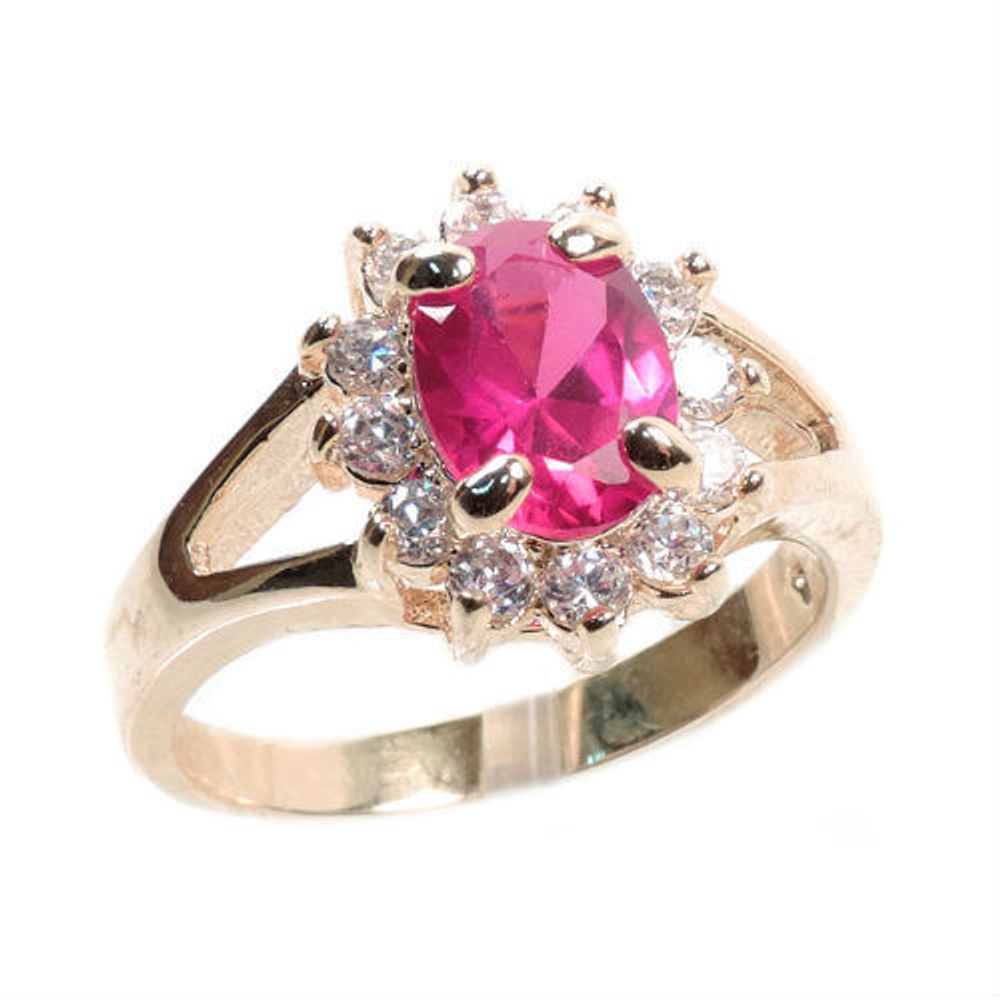 Кольцо "Диана" рубин, фианит