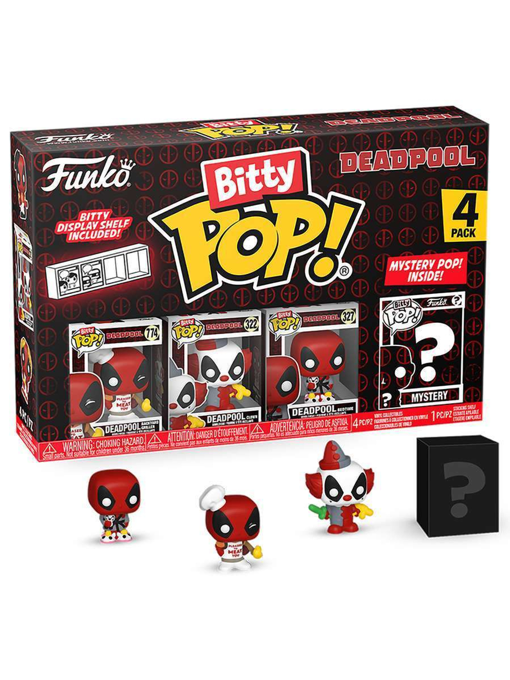 Фигурка Funko Bitty POP! Deadpool Backyard Griller+Clown+Bedtime+Mystery (1 of 4) 4PK 84959