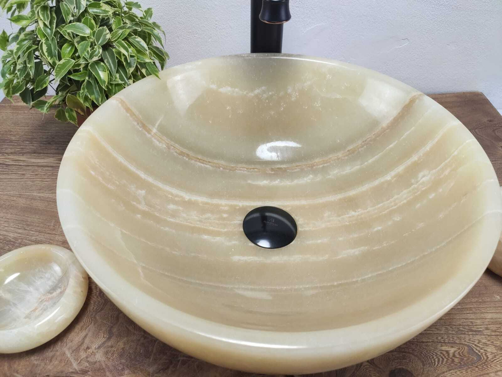 Раковина из оникса Bowl Yellow TinLip BO-61024 40*40*15