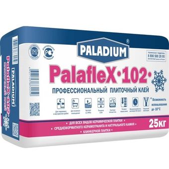 Клей для плитки Paladium PalafleX-102 зима профессиональный