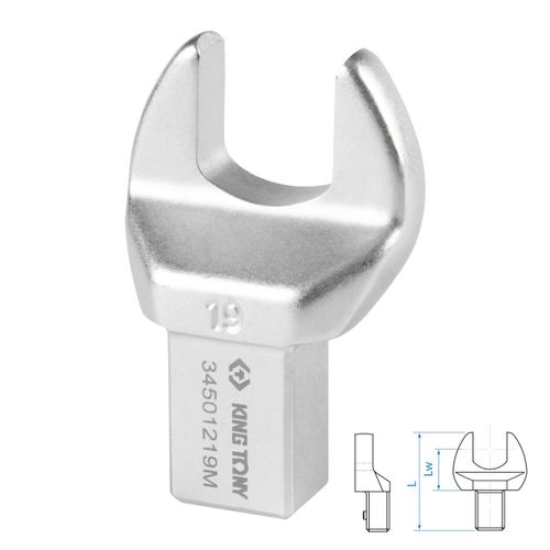 KING TONY (34501219M) Насадка рожковая серии "FIT", 19 мм, 14х18 мм