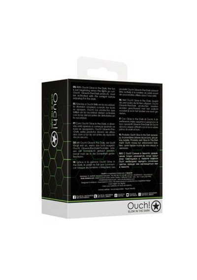 Стеклянная анальная пробка Glow in The Dark Large - 9 см. (Цвет: прозрачный)