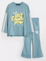 Костюм для девочки оверсайз голубой