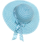 Шляпа женская с широкими полями «Summer», цвет голубой, р58, ширина полей 10см