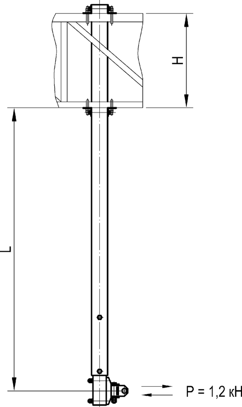 Стойка фиксаторная промежуточная без подкоса