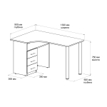 Угловой письменный стол ДОМУС Клер