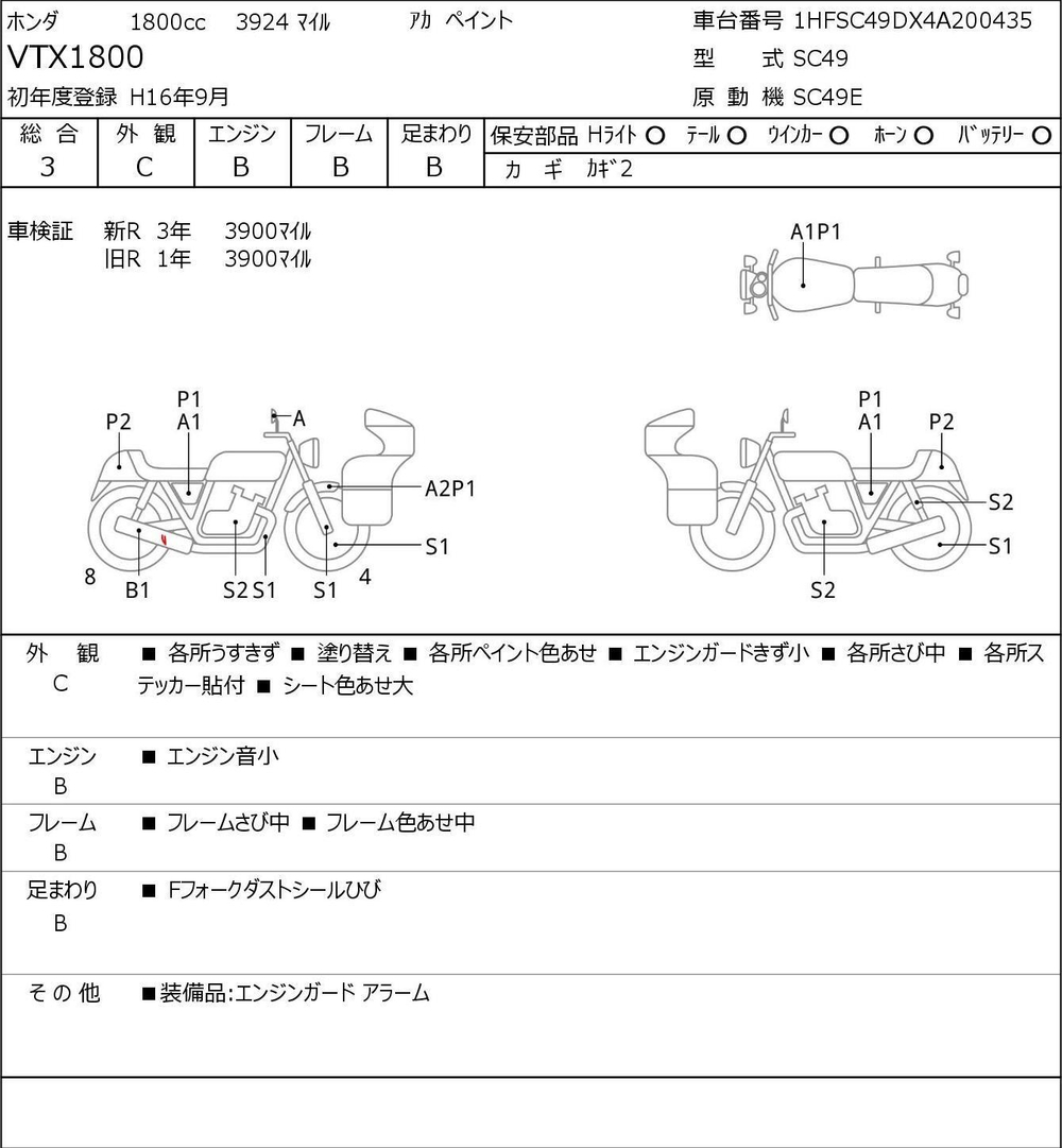 Honda VTX1800 052780