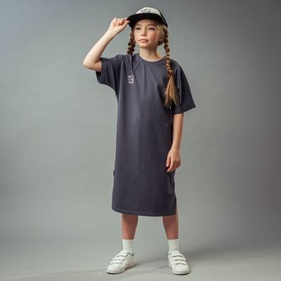 Bb team oversized T-shirt dress for teens - Graphite