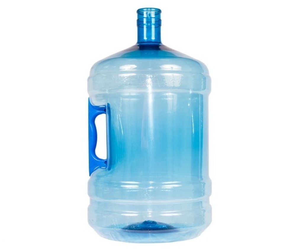 Многооборотная ПЭТ бутыль 19 литров c ручкой и крышкой для воды