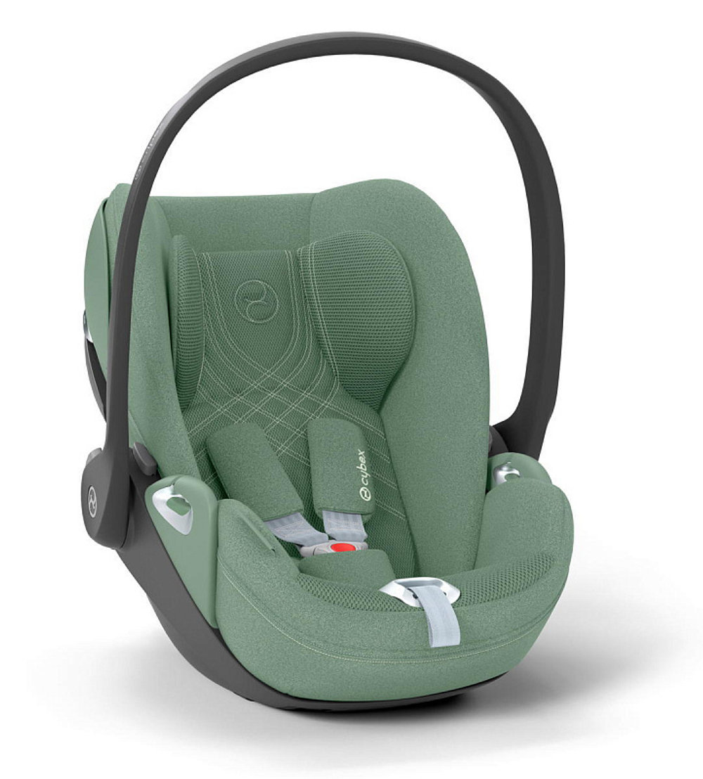 Коляска 3 в 1 Cybex Priam IV Rosegold complete и автокресло Cloud T i-Size Leaf Green Plus Peach Pink