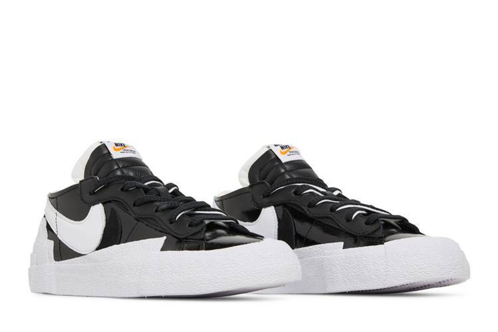 Кроссовки Sacai X Nike Blazer Low Black Patent Leather