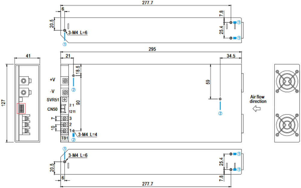 Преобразователь AC-DC сетевой Mean Well RSP-1000-48