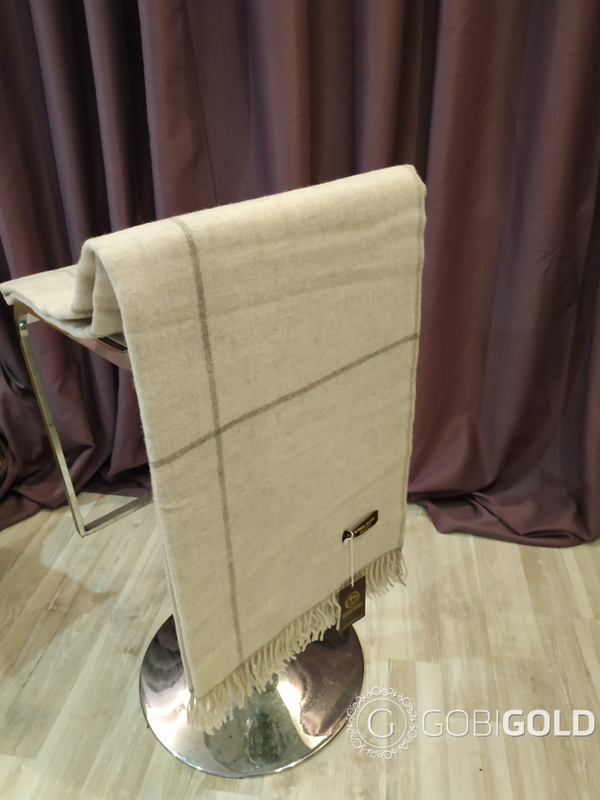 Плед из 100% шерсти ягненка 150x200 см. (MONGOLTEXTILE) - MT178