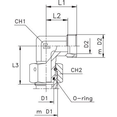 Соединение PN90 DS08 16х1.5 DL08 14x1.5 (корпус)