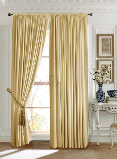 Длинные шторы. Mild (кремовый)