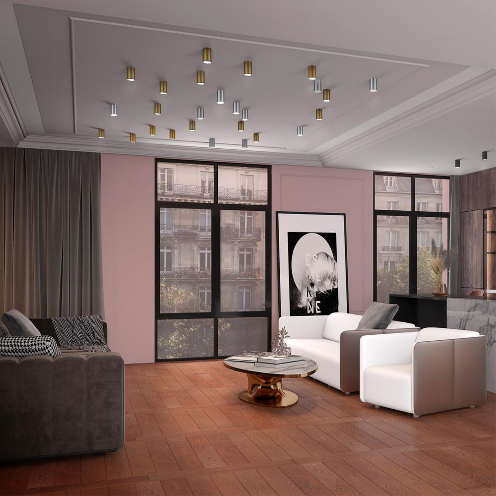 370728 OVER NT21 257 золото Светильник накладной IP20 GU10 9W 235V ELINA