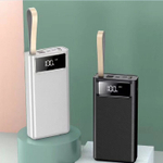 Power Bank внешний аккумулятор 40000 mAh с быстрой зарядкой и фонариком, белый