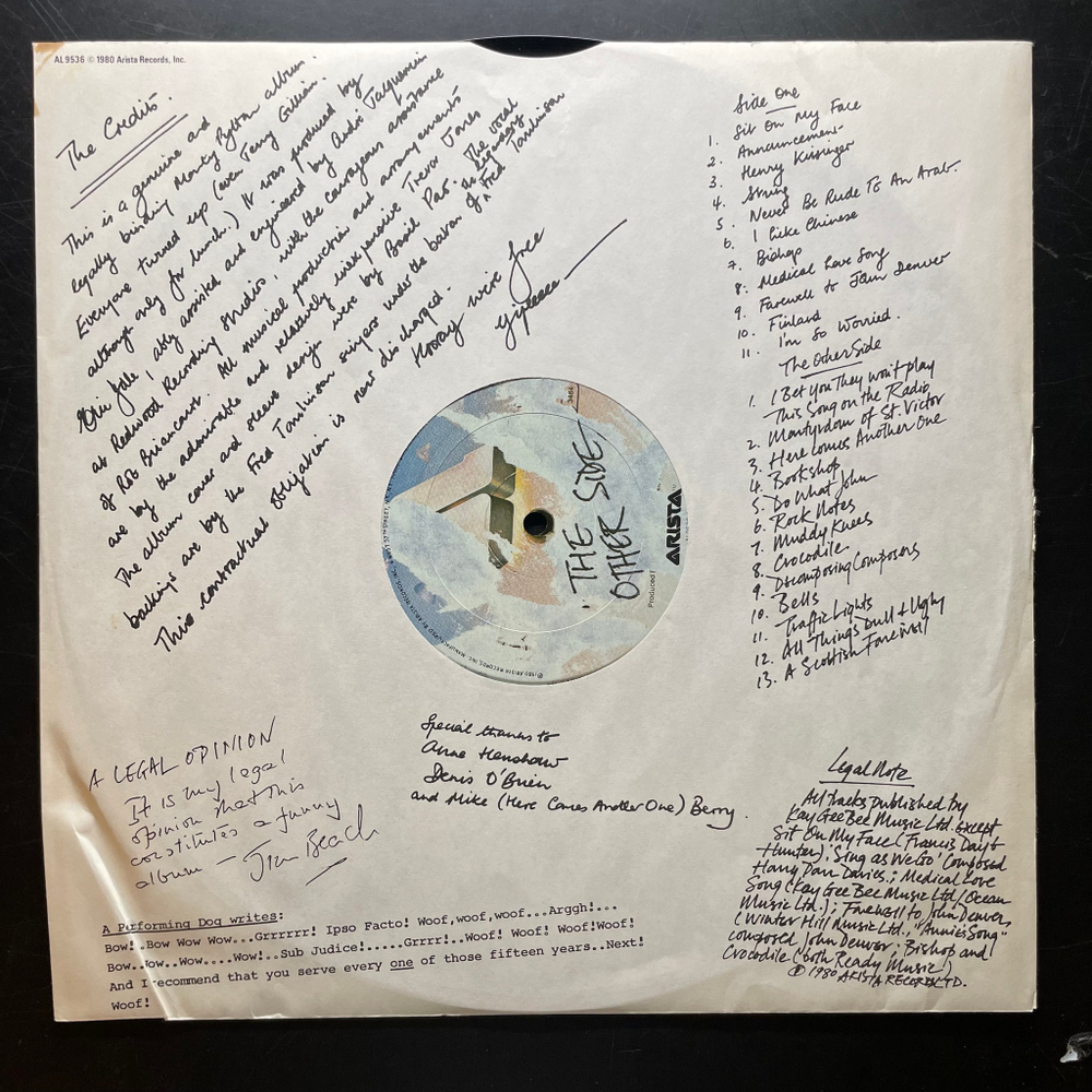 Monty Python ‎– Monty Python's Contractual Obligation Album (США 1980г.)