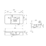 Раковина из искусственного камня Vincea VWB-6S480MW, 800*400*150, подвесная, цвет белый матовый