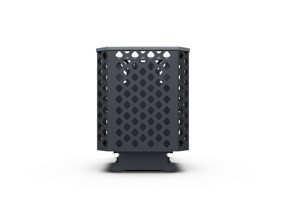 Банная печь Душа-15 Сетка Перфорация стекло