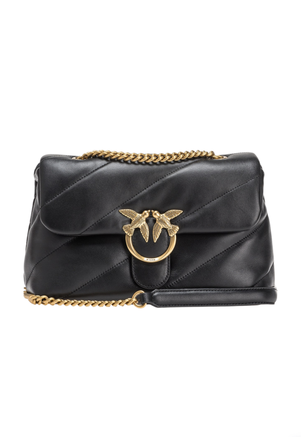 CLASSIC LOVE BAG PUFF QUILT - black/gold