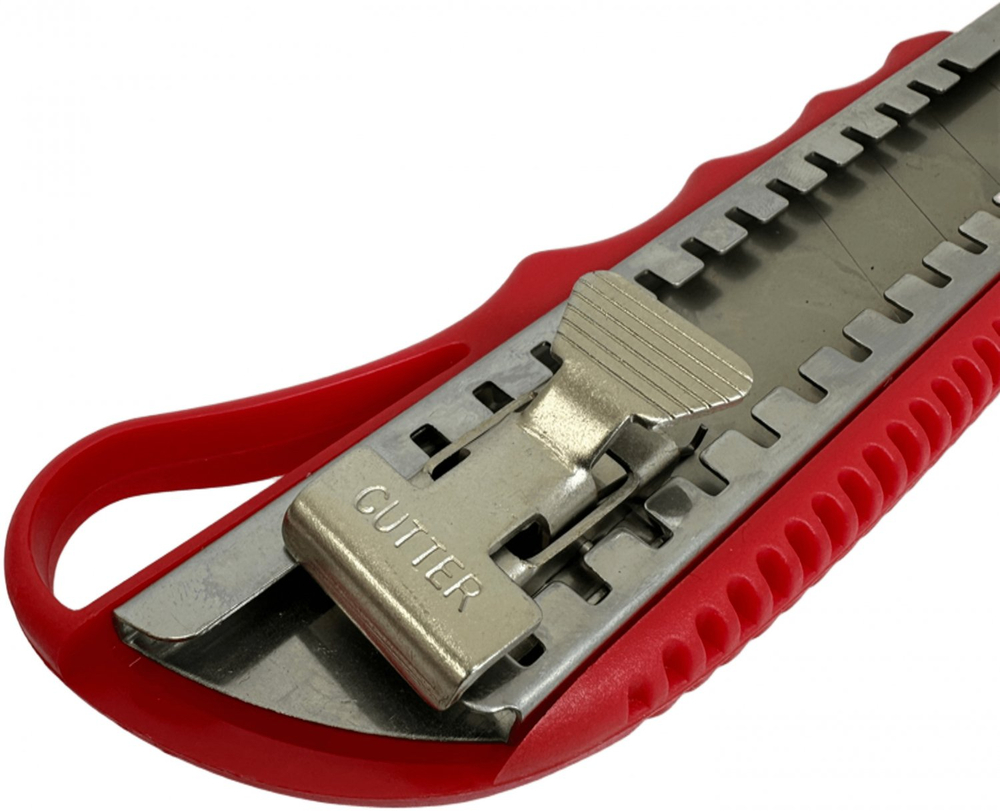 Нож строительный со сменным лезвием 25 мм Samtools красный