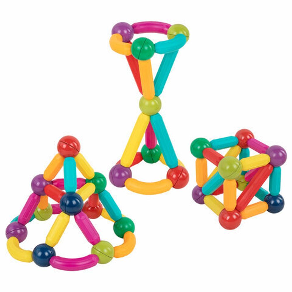 Магнитный конструктор MAGNETIC STICKS, 72 магнитные детали, BRAUBERG KIDS, 665722