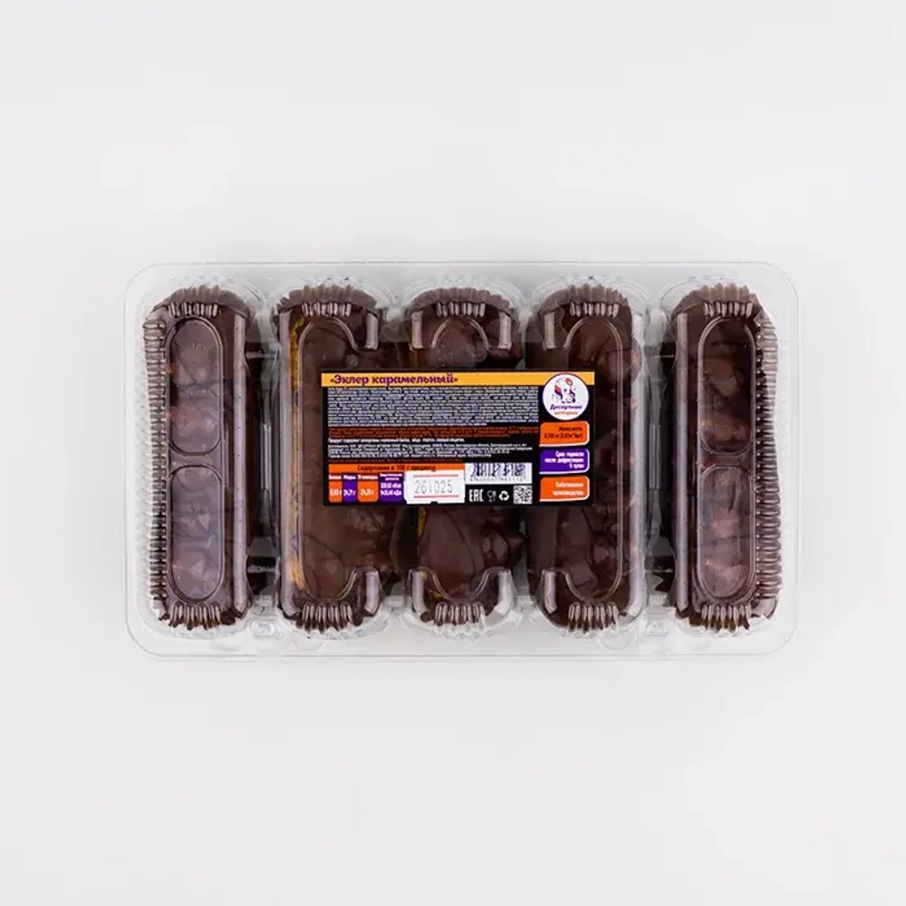 Пирожное эклер Карамельный "Десертные истории" (1 уп=5)
