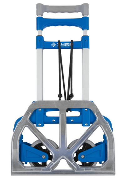 ЗУБР ТР-60, до 60кг, каркас и платформа из алюминия, платформа 39х28 см, колеса d13 см, вес 3.2кг, складная хозяйств тележка, Профессионал (38750-60)