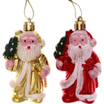 Ёлочная игрушка «Дедушка Мороз» 8 см (набор 2 шт), микс