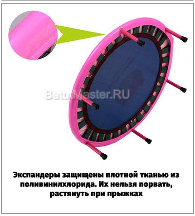 Каркасный батут "Мишка", диаметр 3,3 фт, розовый