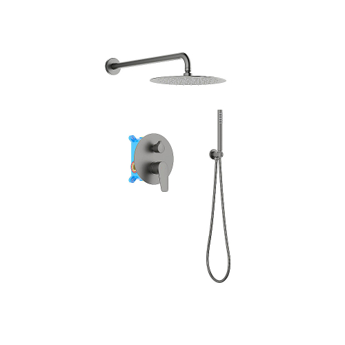 Душевая система Aquatek БЕТТА Set 3 в 1 AQ1172BGM оружейная сталь