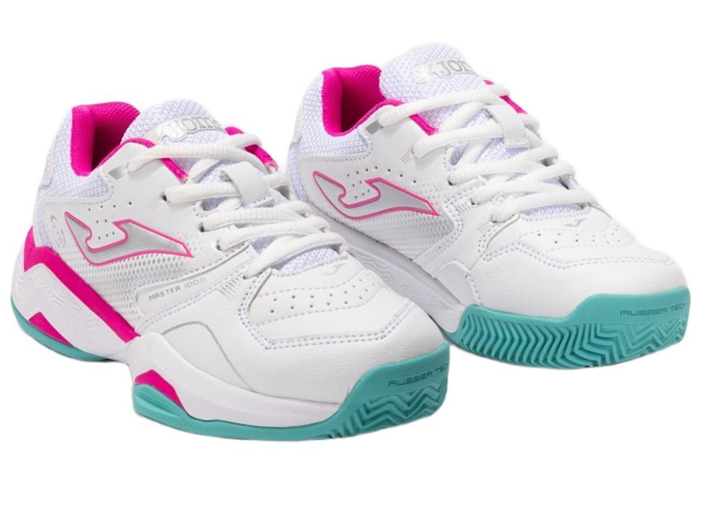 Детские теннисные кроссовки Joma Master 1000 Junior 2504 Clay - white/fuchsia