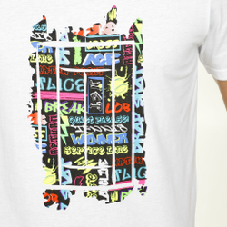 Мужское теннисное поло Tennis-Point Graffity T-Shirt Men - White, Multicoloured