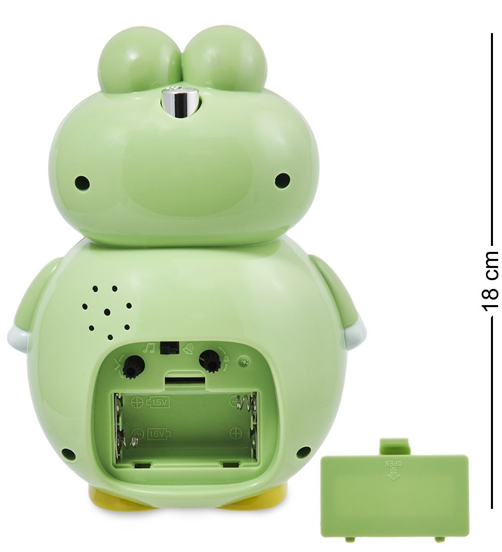 GAEM Art CL-06/3 Будильник «Лягушка» салатовый