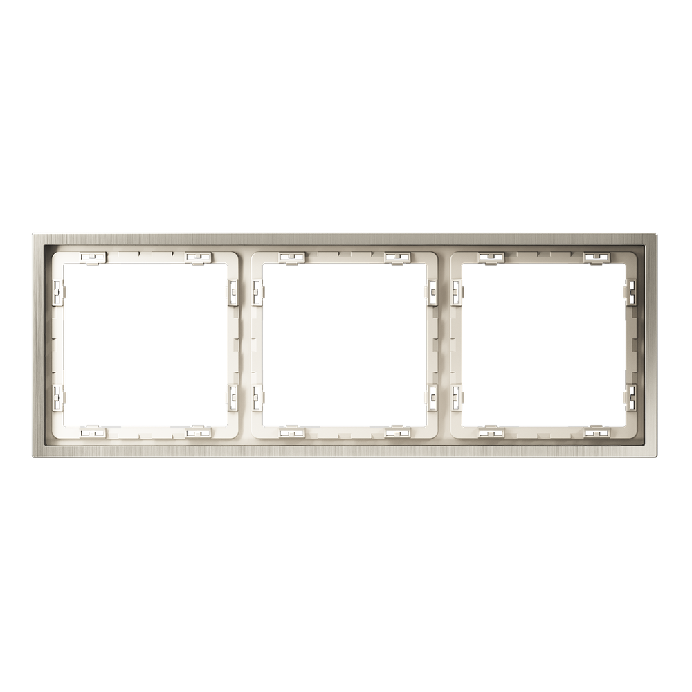 Рамка металлическая на 3 поста, S70 Metal (никель)