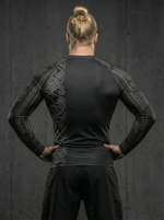 Рашгард с длинным рукавом LEGENDA Варяги чёрный