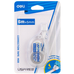 Корректирующий роллер DELI "Uspire",  5 мм х 6 м, ассорти