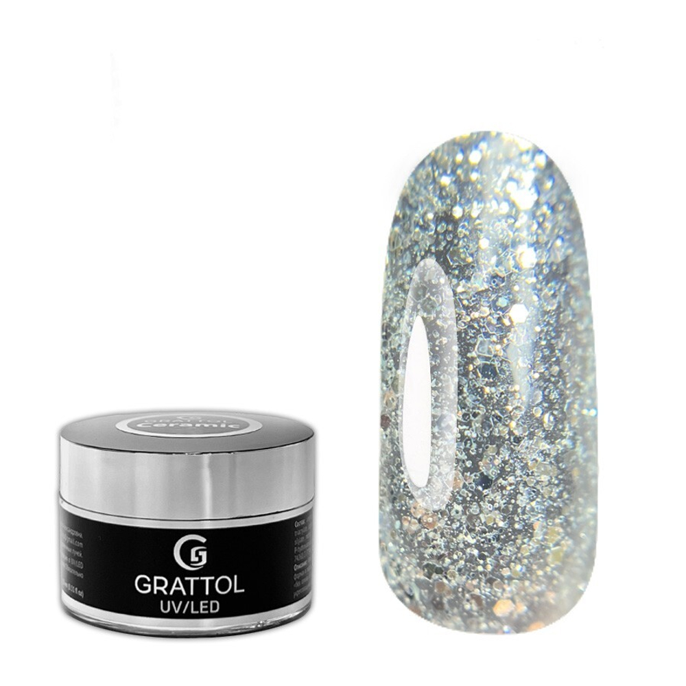 GRATTOL Гель камуфлирующий Camouflage Gel Opal Platinum, 15 мл