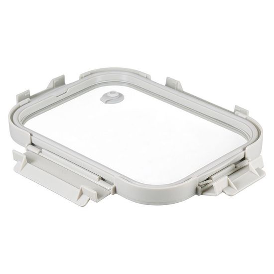 Контейнер для запекания и хранения прямоугольный с крышкой, 1 л, светло-серый