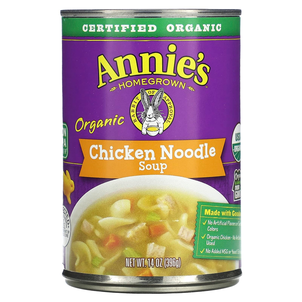 Annie's Homegrown, Органический куриный суп с лапшой, 396 г (14 унций)