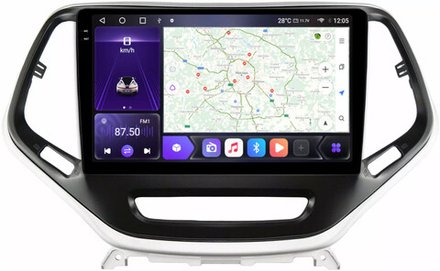 Магнитола для Jeep Cherokee 2014+ - Carmedia EW-1253 QLed+2K, Android 12, ТОП процессор, CarPlay, SIM-слот