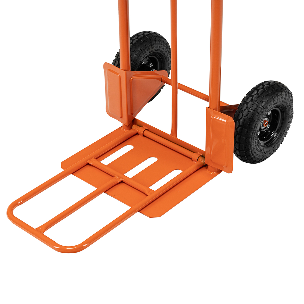 Тележка ручная двухколесная TTP2-01.00.000, грузоподъемность 190 кг, пневматические колеса d 260 мм, платформа 580 х 290 мм Сибртех